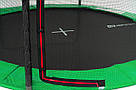 Батут Hop-Sport 10ft (305 см) чорно-зелений із зовнішньою сіткою (4 ноги). Для дома з сіткою, фото 7