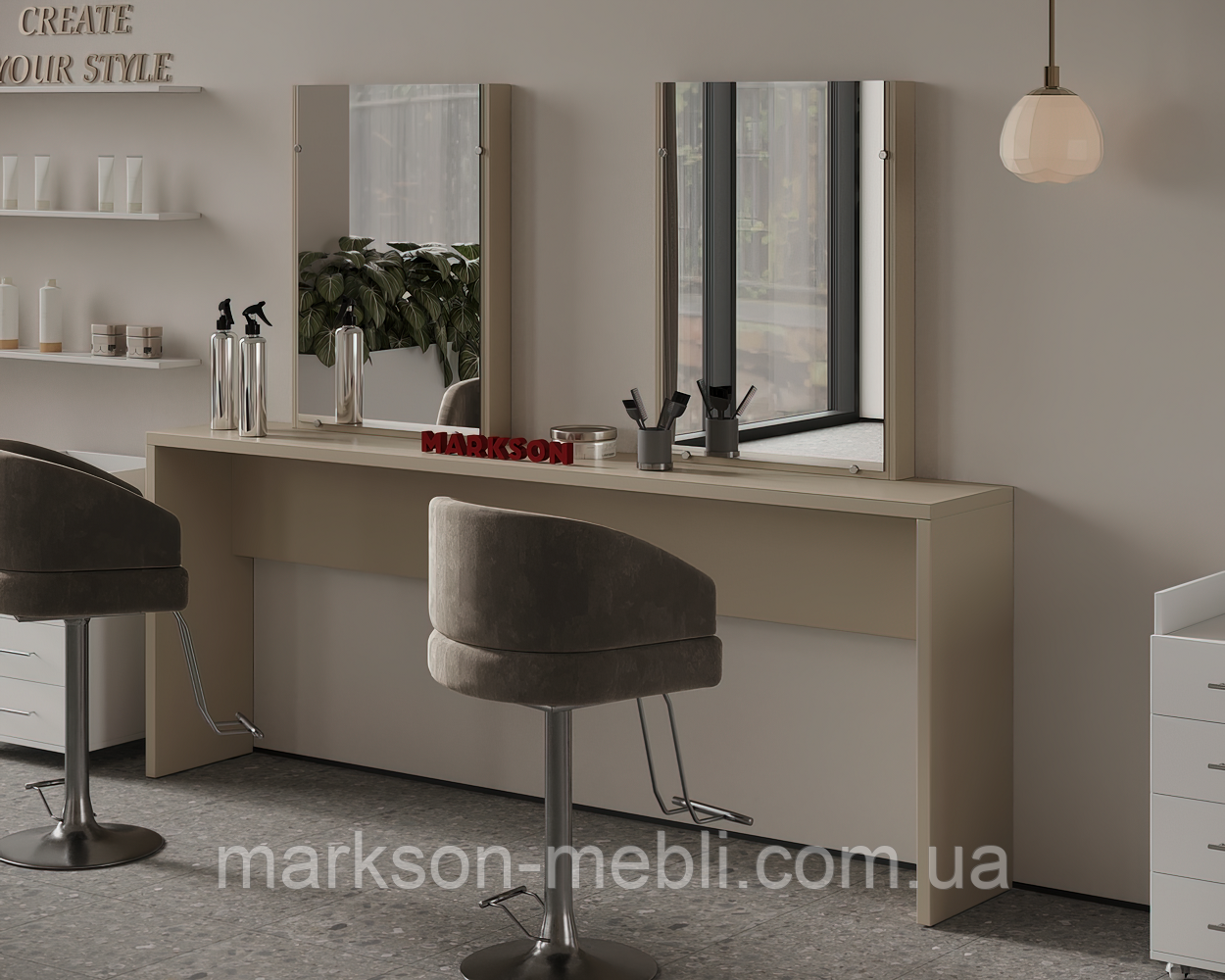 Робоче місце перукаря М416 на два майстри, фото 1