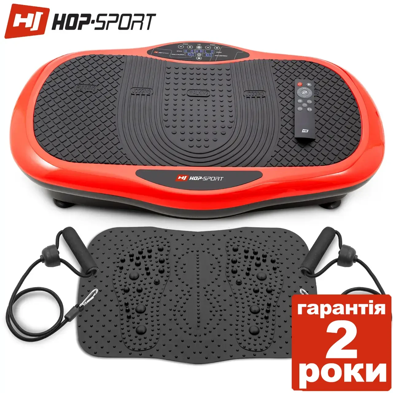 Віброплатформа Hop-Sport 3D HS-070VS Scout червоний До 120 кілограмів.. Для реабілітації