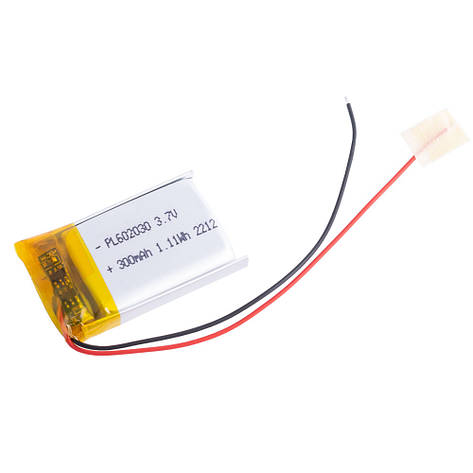 LiPo 300 mAh, 3,7V, 6x20x30 мм LiPower акумулятор літій-полімерний PL602030, фото 1