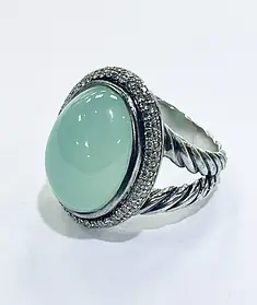 Халцедон каблучки