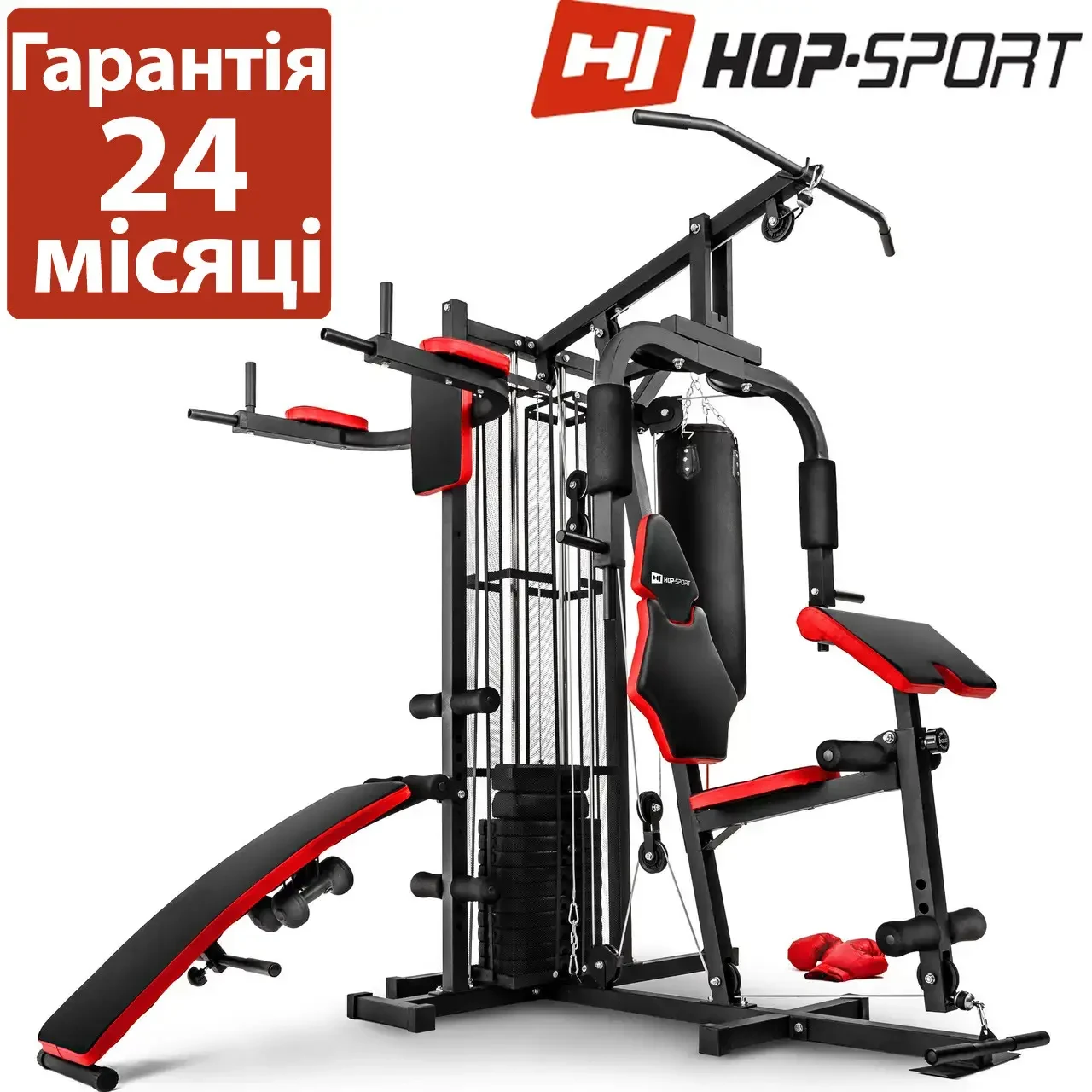 Силова станція Hop-Sport HS-1054K фітнес фанцію, мультистанция, Для м'язів грудей, рук, ніг, спини. Силовий комплекс