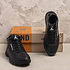 Теплі зимові черевики з натуральної шкіри з натуральним хутром DJ Step Black високі зимові шкіряні кросівки з хутром, фото 8