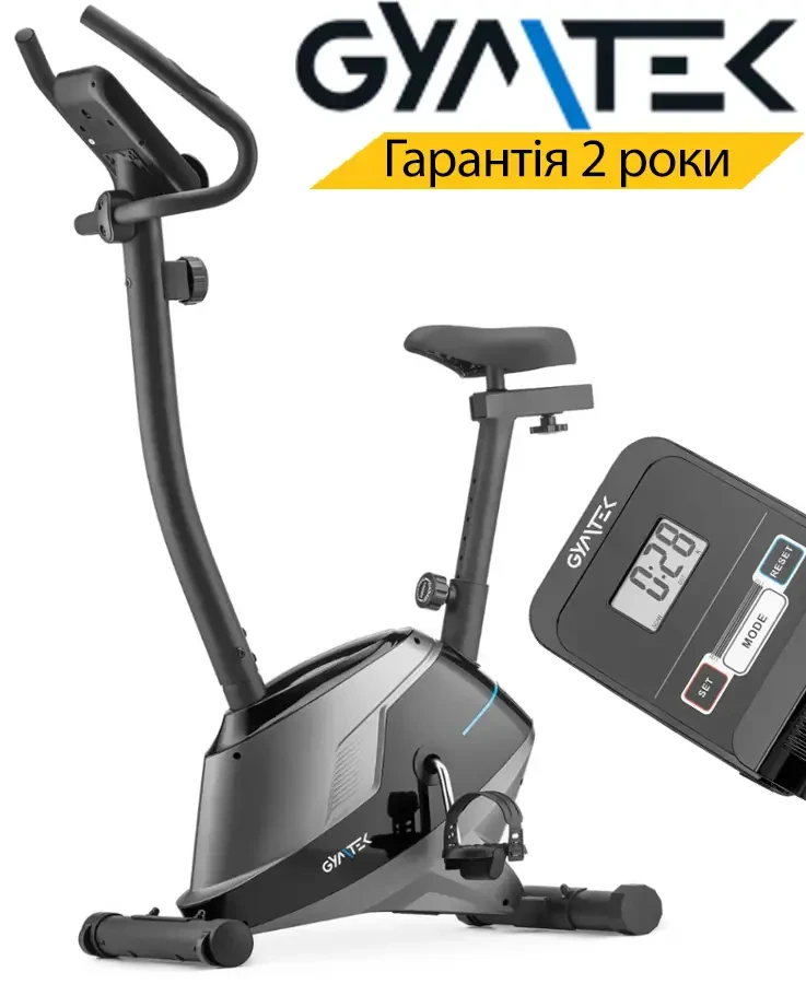 Велотренажер магнітний Gymtek XB1200. До 135 кг. Вертикальний.. З монітором