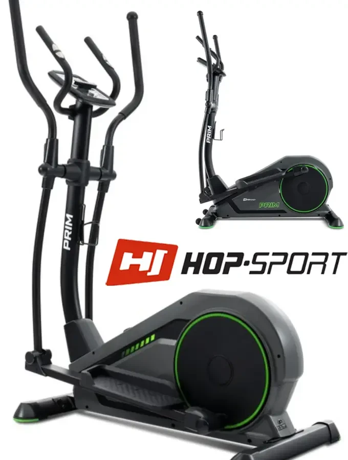 Орбітрек електромагнітний + мат Hop-Sport HS-120C Prim. До 120 кг. Гарантія 24 міс.. Для похудання, фото 1