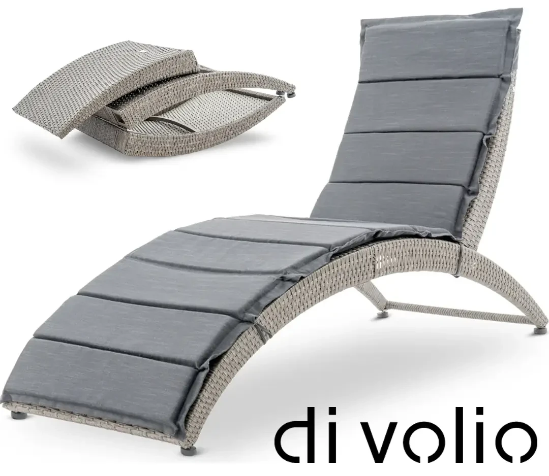 Садовий шезлонг Di Volio Ciampino сіро/графітовий, Для дому