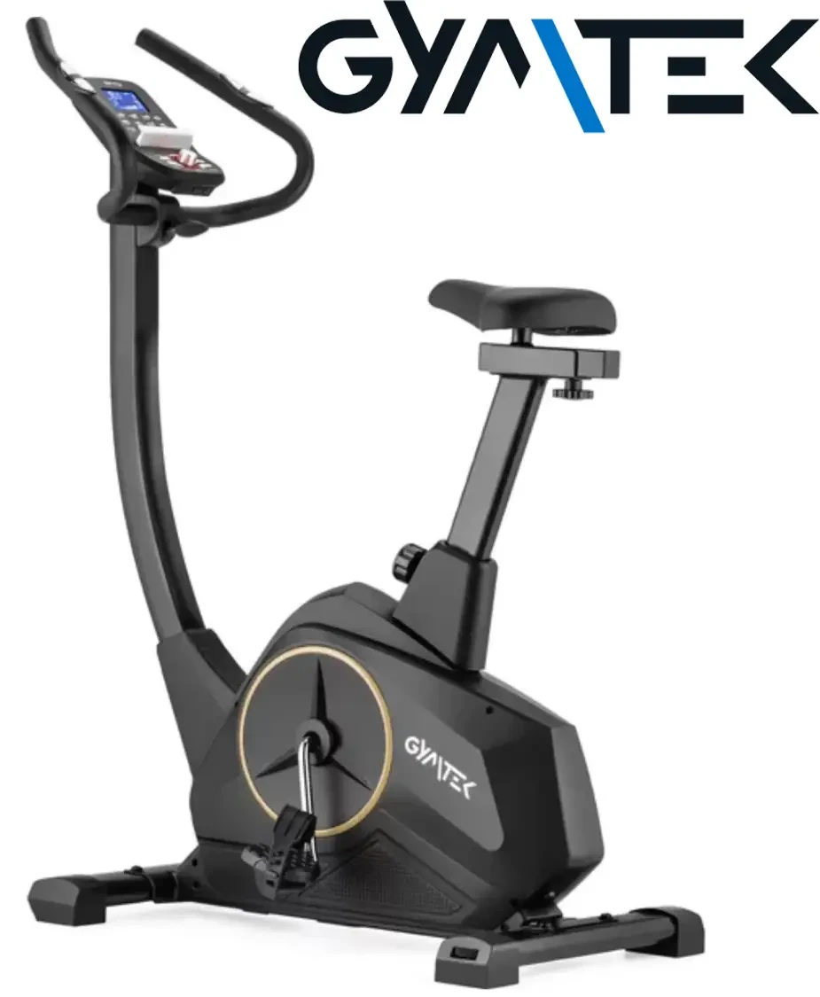 Велотренажер електромагнітний Gymtek XB4000. До 150 кг. Чорно-Золотий. Вертикальний.. З монітором