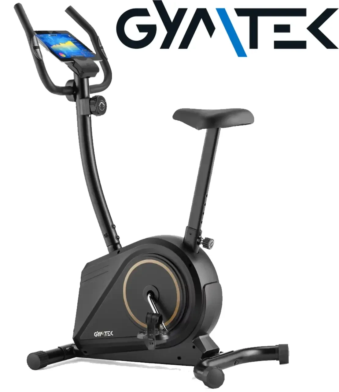 Велотренажер Gymtek XB700 магнітний Золотий / Кардіотренажор для дому. З монітором, фото 1
