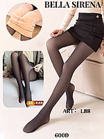 Колготи жіночі на флісі з імітацією капронових 44-48р чорні