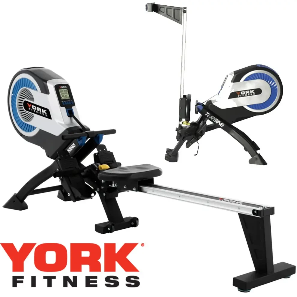 Гребний тренажер аеромагнітний York Fitness TURBINE. До 120 кг. Чорний / Гарантія 2 роки. Для дому