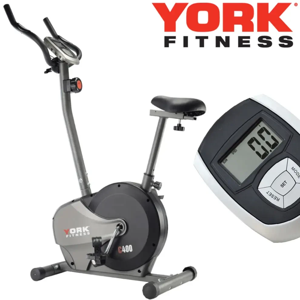 Велотренажер механічний York Fitness C400. До 100 кг. Гарантія 24 місяці. З монітором