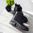 Зимові черевики з натуральної шкіри наплак, фото 4