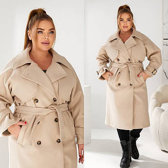 Жіноче кашемірове двобортне пальто top