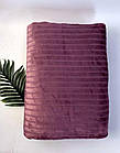 Плед ковдра двоспальне ЄВРО велюр смужка 230х200 см велюр, фото 3