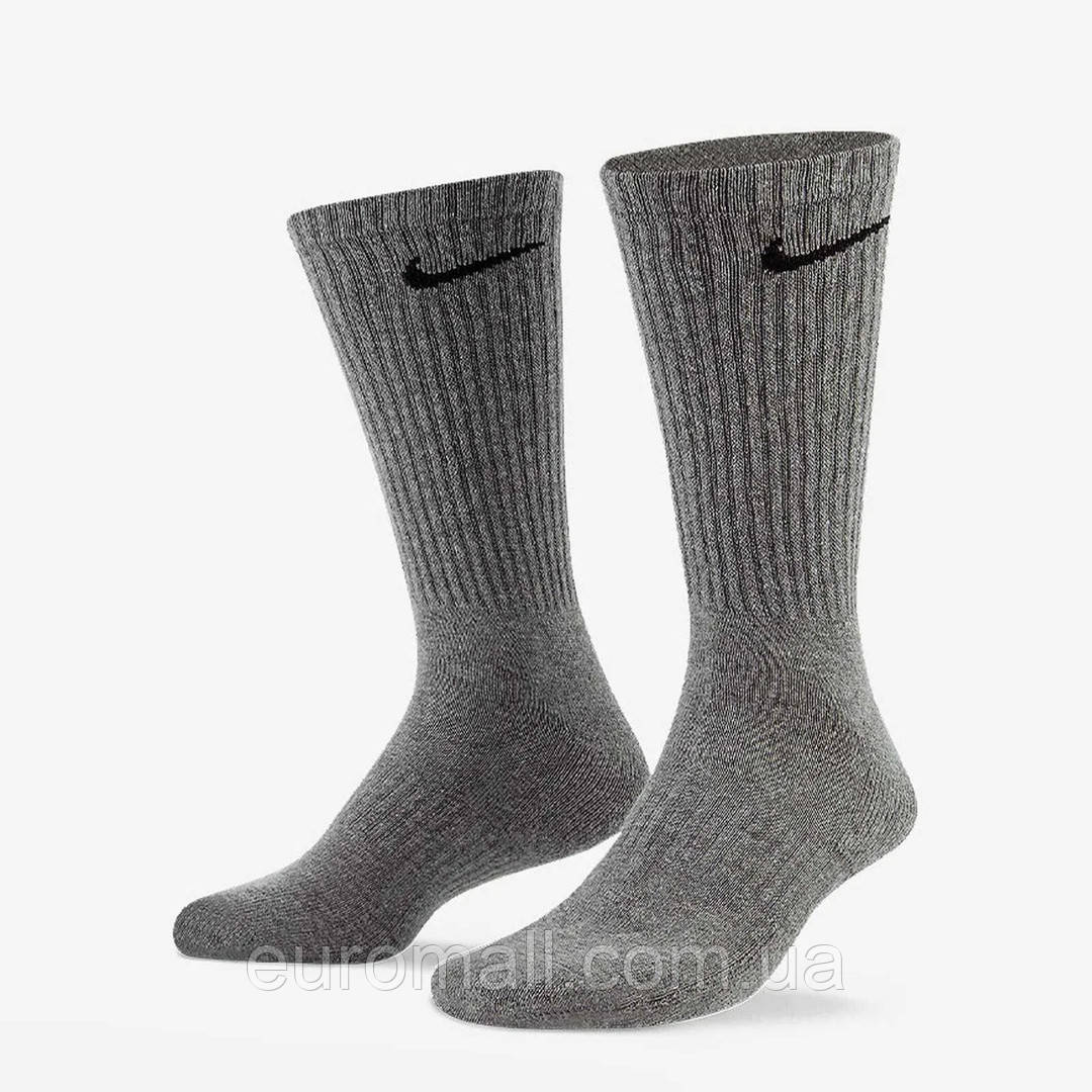 Шкарпетки Nike Everyday Cushion Crew SX7666-064-1, Сірий, Розмір (EU) — 38-42