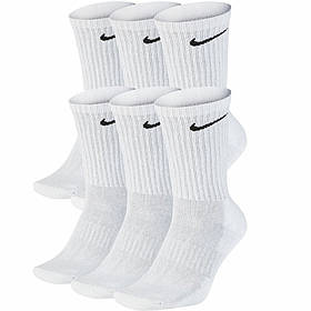 Упаковка спортивних шкарпеток Nike SX7666-100 (6 пар), Білий, Розмір (EU) — 42-46