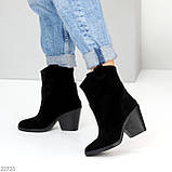 Жіночі черевики козаки, Жіночі ботильйони казаки, Жіночі шкіряні козаки, фото 6