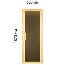 Двері для сауни та лазні Tesli DUO Sateen 1900*700 матова, фото 5