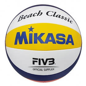 Волейбольний м'яч MIKASA BV551C Beach Classic, Білий, Розмір (EU) — 5