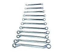 Набір ключів накидних на 75грд. 11пр.(6x7,8x10,10x11,12x13,14x15,16x17,18x19,21x23,22x24,27x30, 32x3 P-5118P, фото 3