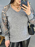 Жіноча красива ангорова кофточка великого розміру новинка 2024, фото 6