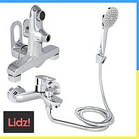 Змішувач у ванну кімнату Lidz Latwa Литий змішувач для ванної з душем і лійкою Змішувачі для ванни литі