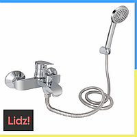 Змішувач у ванну кімнату Lidz Wieza Литий змішувач для ванної з душем і лійкою Змішувач для душу з латуні