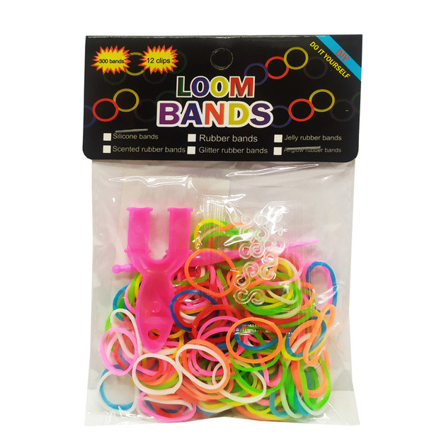 Гумки для плетіння браслетів 300 шт., фото 1