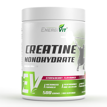 Креатин EnergiVit Creatine Monohydrate 500 g Полуниця