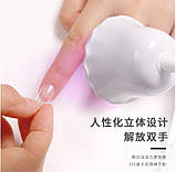 Настільна гнучка лампа Led 18 для сушіння гель лаку (верхніх форм, гелевих тіпс, декору) на акумуляторі, 20 Вт., фото 2