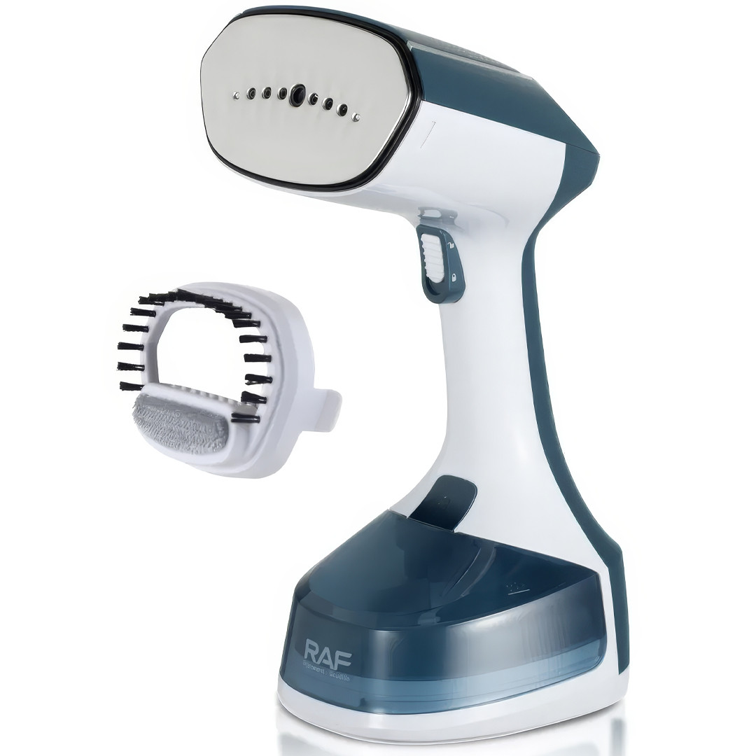 Ручний відпарювач для одягу RAF R.1324B 1500 Вт Синій відпарювач для всіх видів тканини, фото 1