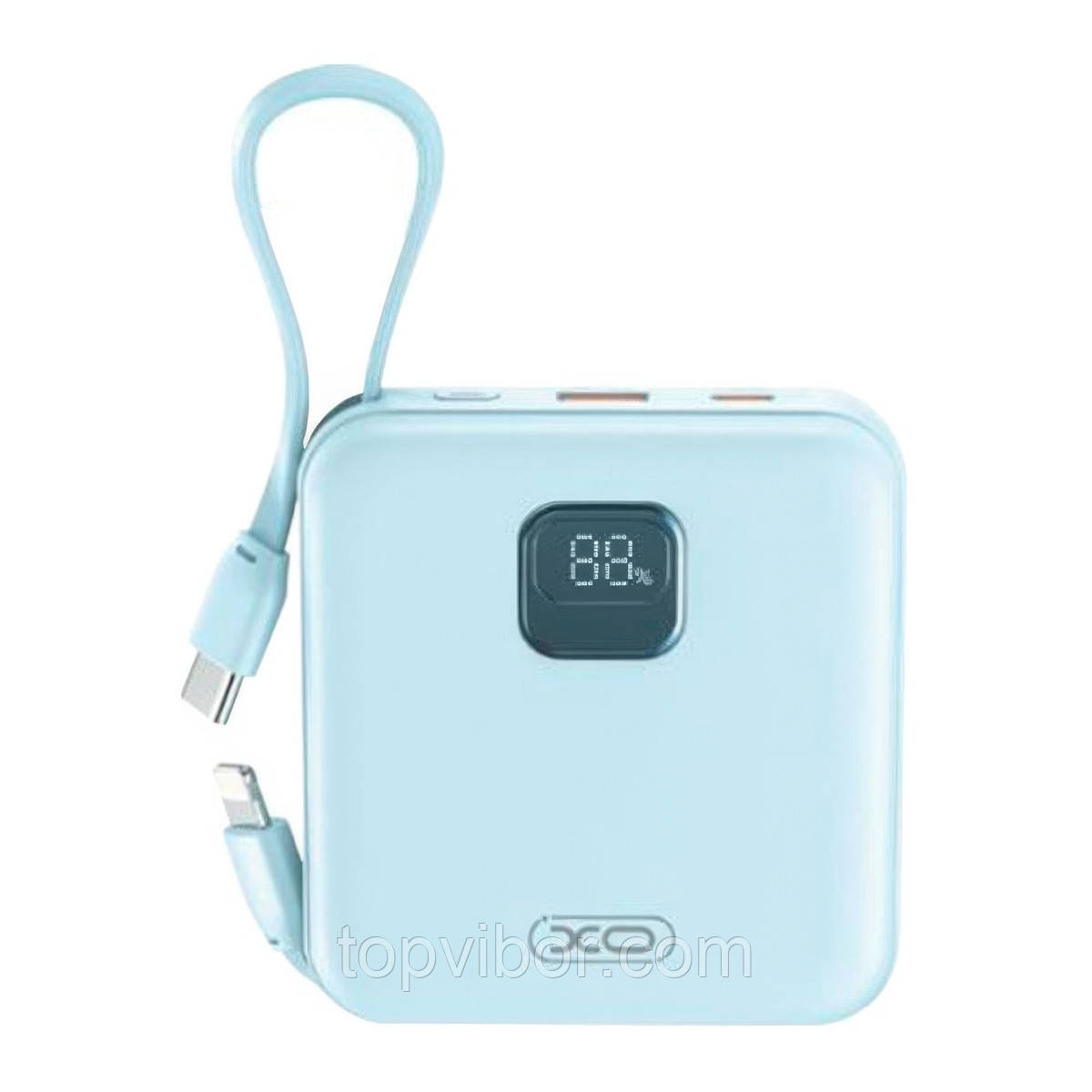 Power bank 10000 mah XO PR235 22.5W Блакитний, зарядний переносний пристрій для телефону (повербанк)