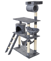 Кігтеточка для кота висока, п'ятирівнева з гамаком FunFit home&office (1950)