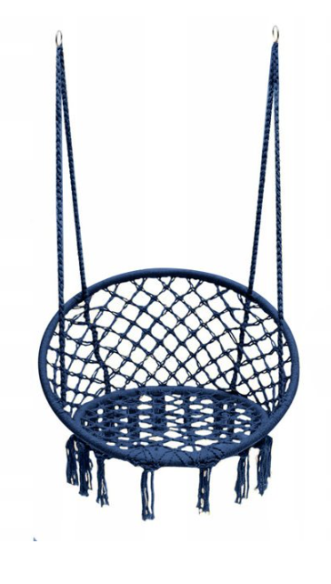 Підвісне крісло садове 110 см плетене FUNFIT Blue (2765)