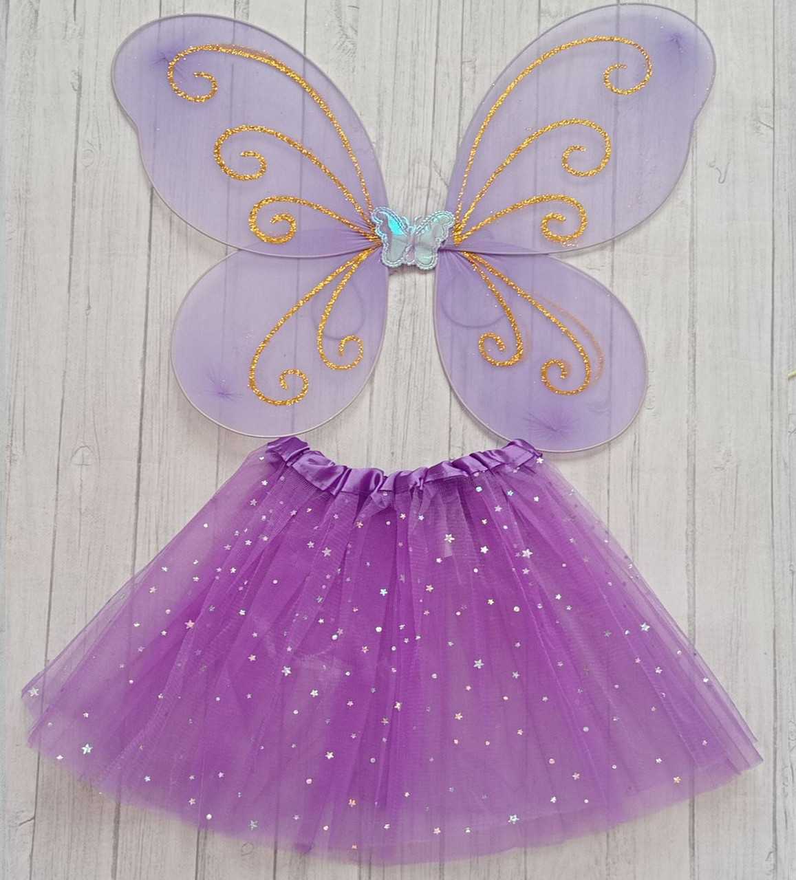 Карнавальний костюм метелика бузковий (спідниця та крила), фото 1
