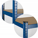 Стелаж для дому та гаража Humberg 150x75x30 см, 125кг/полиця, 5 полиць Blue HR-842 (4842), фото 6