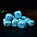 Бірюза імітація, кубик 2*2 см, синтетичний, красивий, правильний, бірюзовий камінь, вага 15-20 грам, фото 5