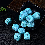 Бірюза імітація, кубик 2*2 см, синтетичний, красивий, правильний, бірюзовий камінь, вага 15-20 грам