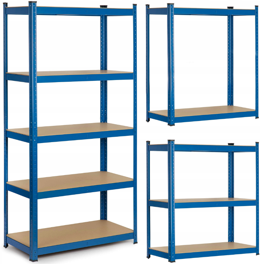 Стелаж для дому та гаража Humberg 180x90x30 см, 175кг/полиця, 5 полиць Blue HR-845 (4845)