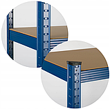Стелаж для дому та гаража Humberg 180x90x30 см, 175кг/полиця, 5 полиць Blue HR-845 (4845), фото 6
