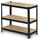 Стелаж для дому та гаража Humberg 180x90x40 см, 265кг/полиця, 5 полиць Black HR-813 (4813), фото 6