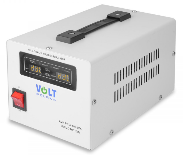 Стабілізатор напруги Volt Polska AVR PRO 1000VA 3% SERVO (5AVRZP1000)