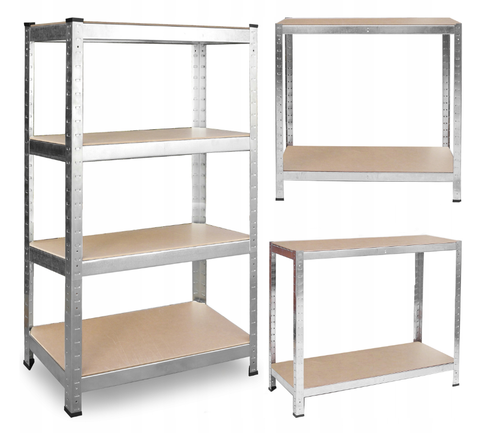 Стелаж для дому та гаража Plonos 180x90x40 см, 150кг/полиця, 4 полиці PL-702 (470200)