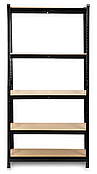 Стелаж для дому та гаража 150x75x30 см FunFit Black (3780), фото 3