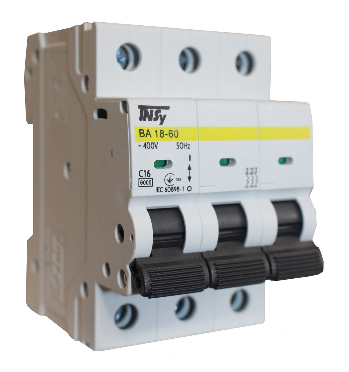 Модульний автоматичний вимикач ВА18-60 3Р 16А 6кА х-ка C, фото 1