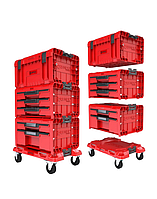 Набір ящиків для інструментів 4-х коліщатках Qbrick System PRO Drawer Workshop Set 4 2.0 RED (5901238258360)