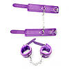 Наручники BDSM зв'язування БДСМ садо мазо атрибутика фіолетового кольору з м'якою обробкою, фото 2