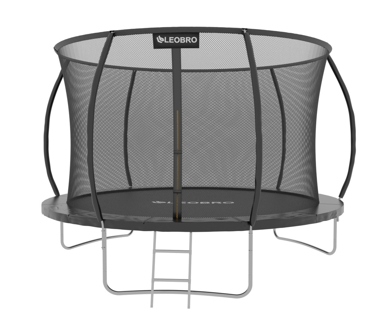 Маленький дитячий Батут 252 см із захисною сіткою LEOBRO Premium Pro 8FT BLACK