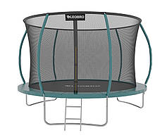 Маленький дитячий Батут 252 см із захисною сіткою LEOBRO Premium Pro 8FT GREEN