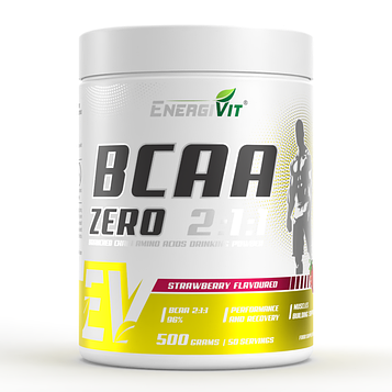 Амінокислоти EnergiVit BCAA Zero 500 g Полуниця